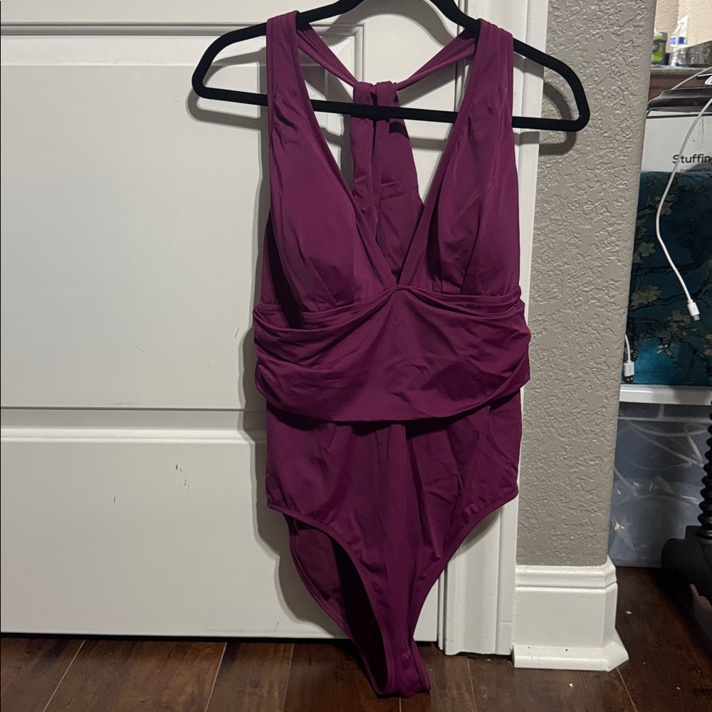 Adore Me Monroe Contour Magenta Purple Swim Suit. NWT size 1X.